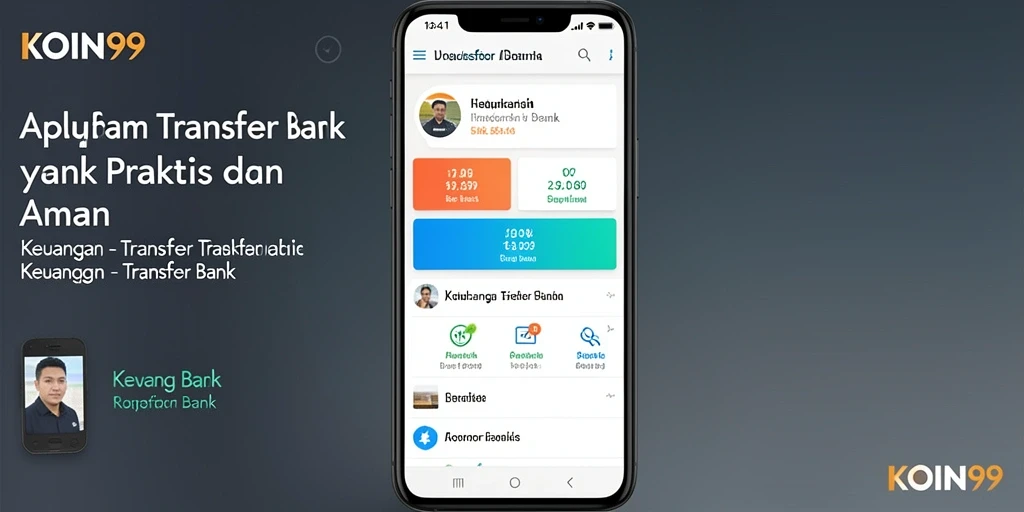 Antarmuka KOIN99 yang memudahkan pengguna melakukan transfer bank.